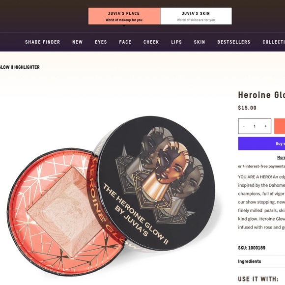 Juvia's Place "The Heroine Glow II" highlighter - Picture 6 of 6